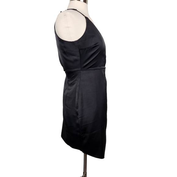 Lulu's LBD Little Black Dress Adjustable Straps Asymmetrical Slip Dress Small - Picture 3 of 8